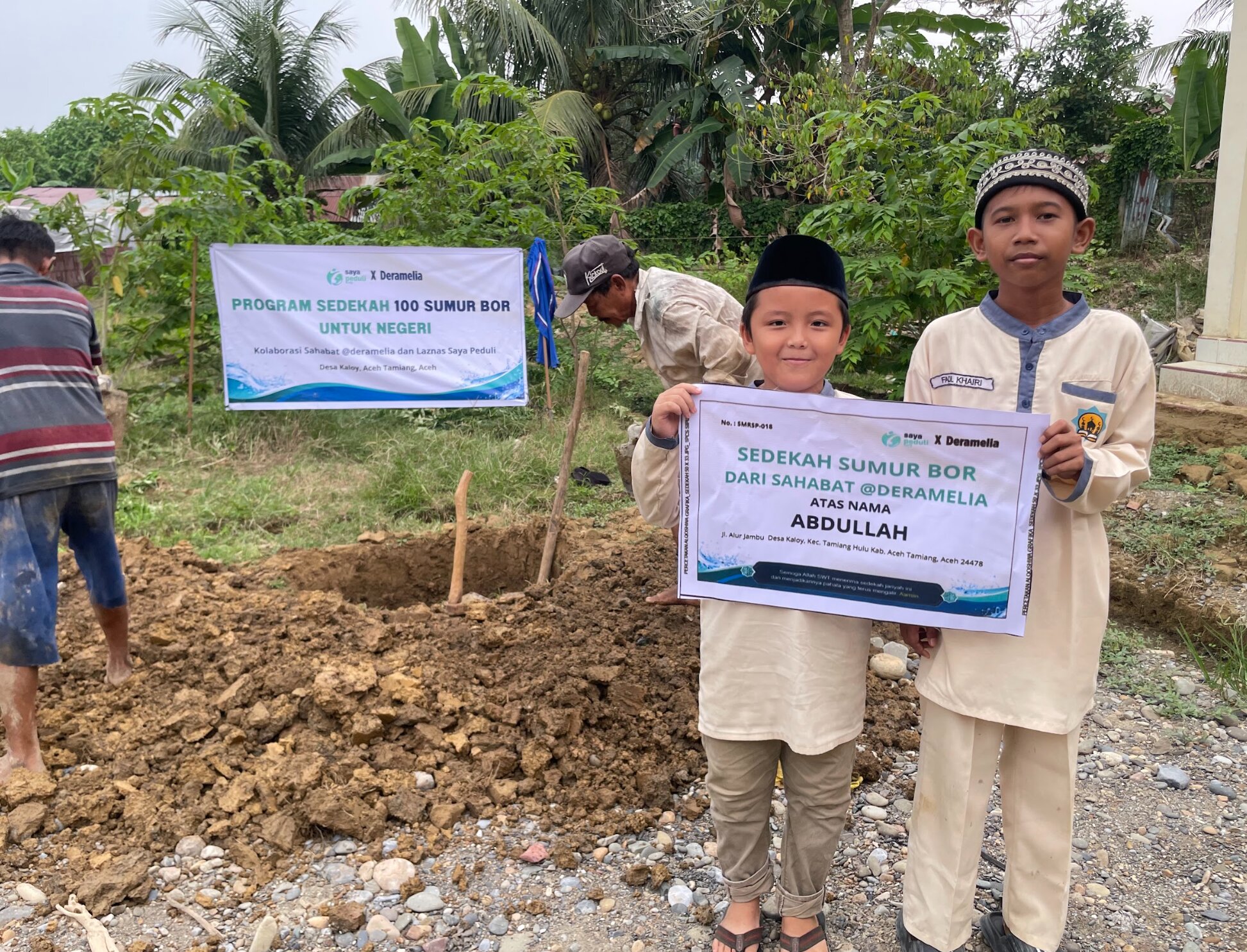 Pembangunan Sumur Bor di Pondok Pesantren Darul Huffaz, Aceh Tamiang, Telah Selesai
