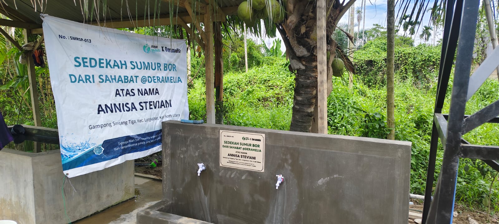 Pembangunan Sumur Bor di Gampong Simpang Tiga, Langkahan, Aceh