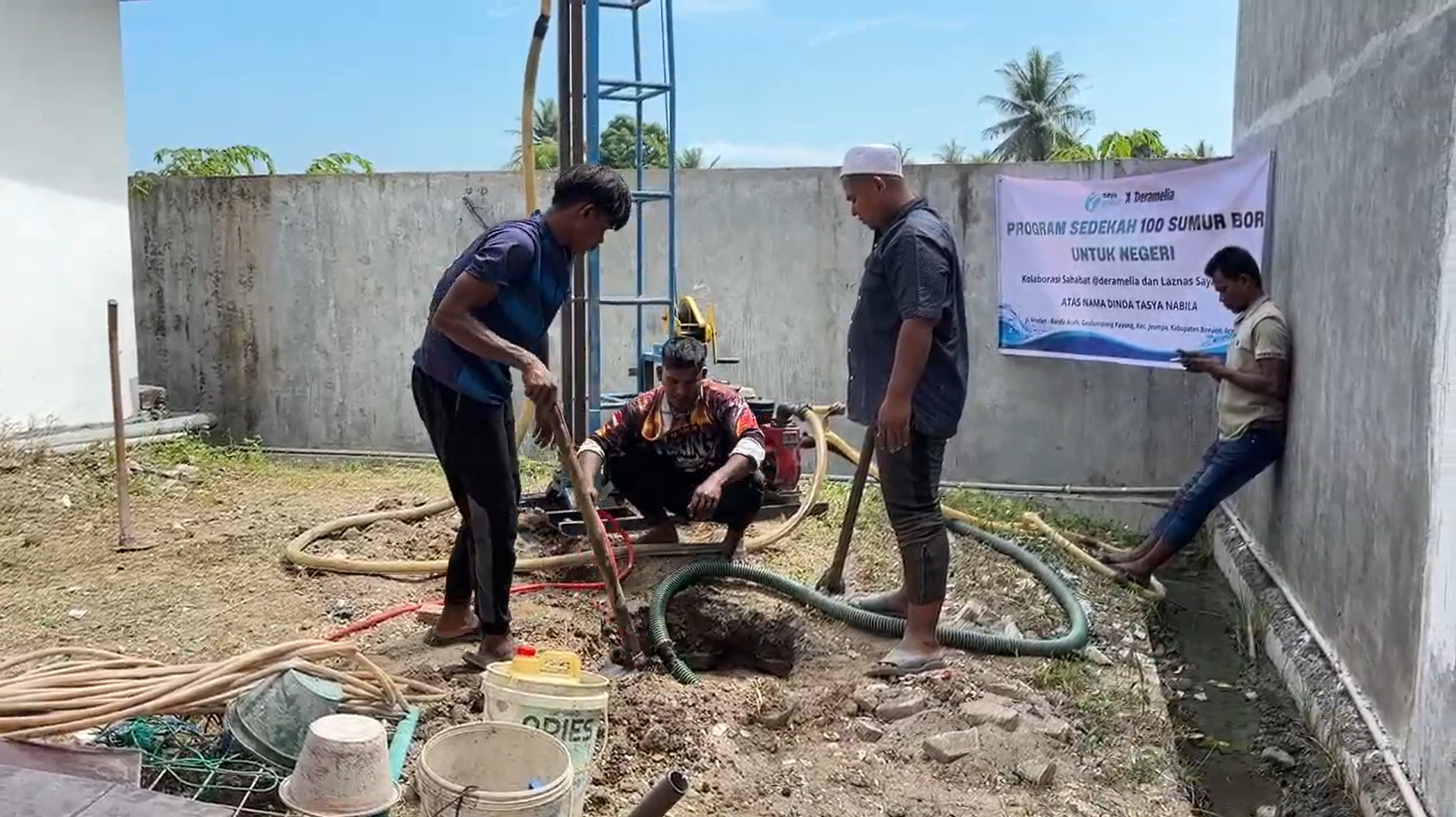 Pembangunan Sumur Bor di Pondok Tahfidz Bireun Aceh Telah Selesai